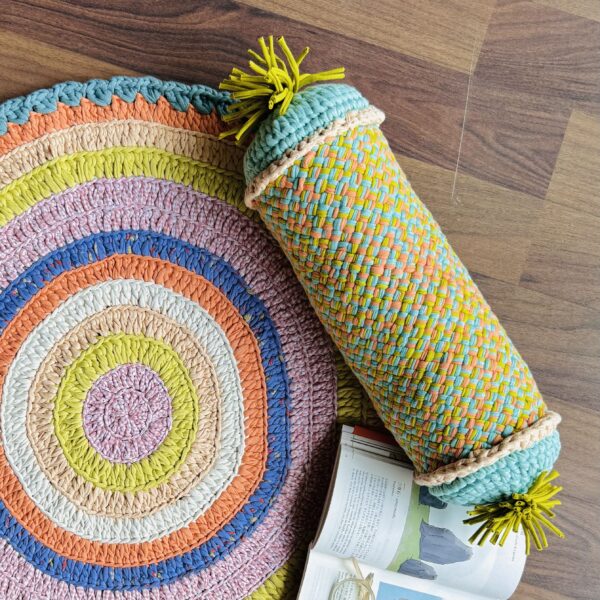 Image of Bolster With Pre Filled Filler | Green, Peach, Sea Green