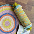 Bolster With Pre Filled Filler | Green, Peach, Sea Green