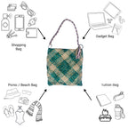 Shoulder Tote Bags Green Beige Color Premium Collection Shoulder carry