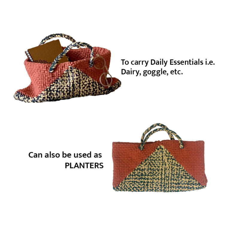 Image of Clutch bag | Planter bag | Size: large | Brown, Green, Beige