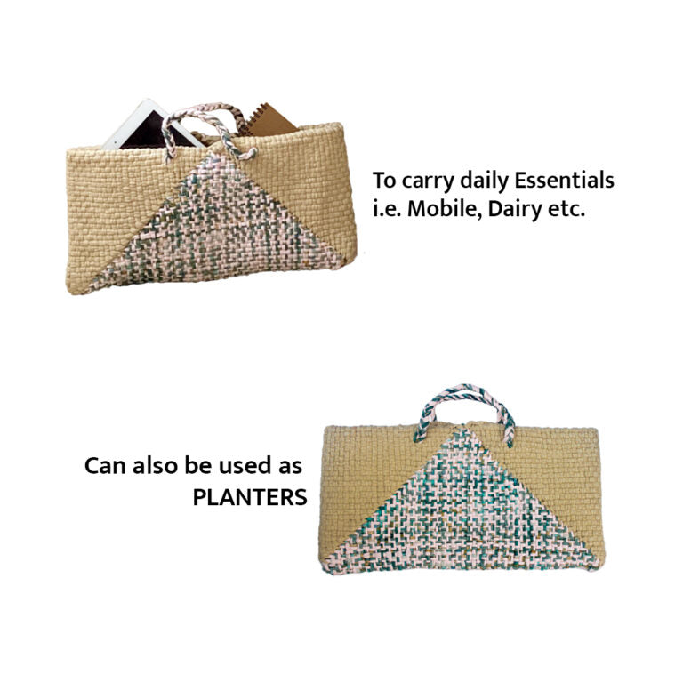 Image of Clutch bag | Planter bag | Size: large | Beige, Green, Pink