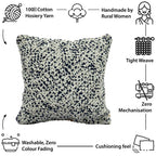 Square Cushion Cover Navy Grey