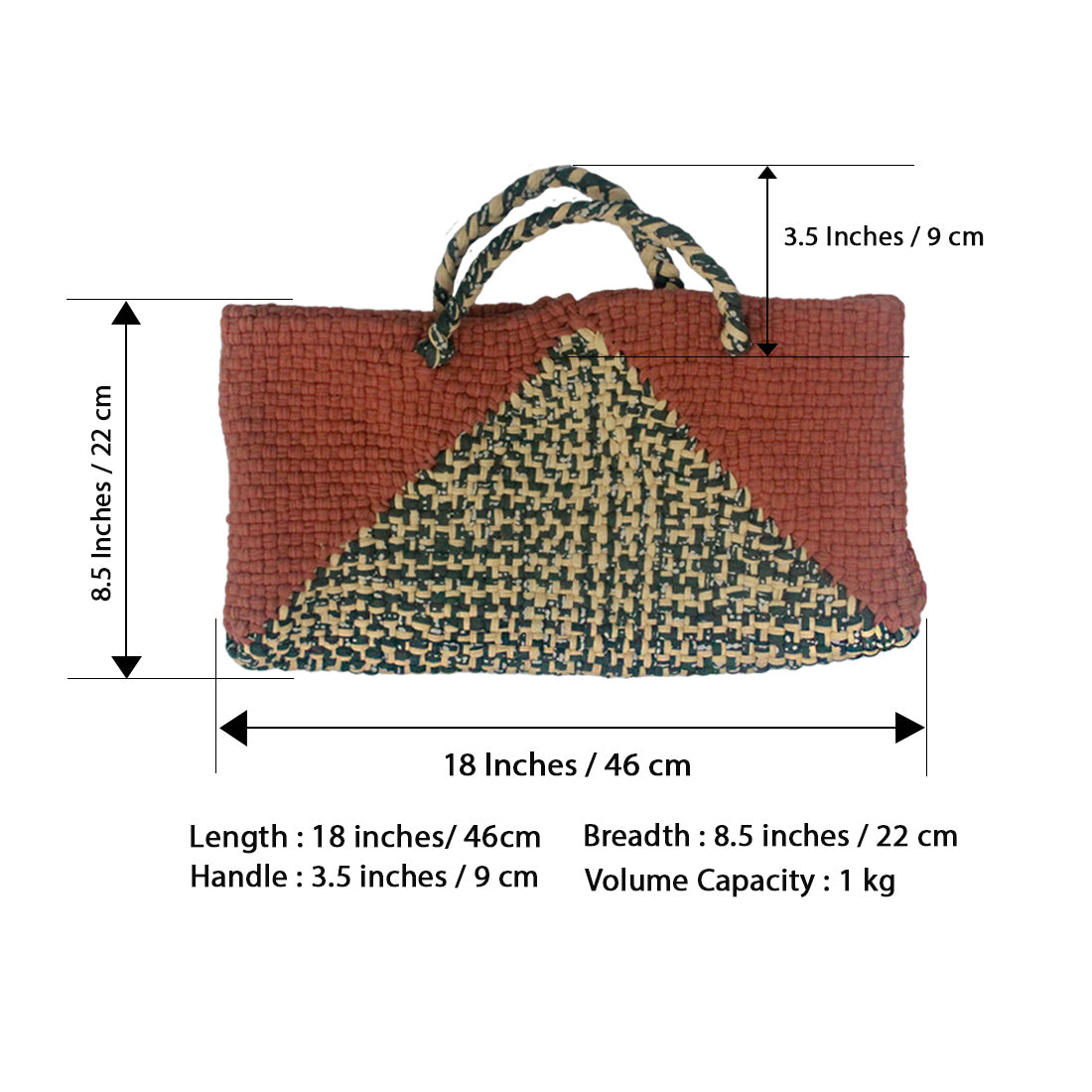 Image of Clutch bag | Planter bag | Size: large | Brown, Green, Beige