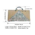 Clutch bag | Planter bag | Size: large | Beige, Green, Pink