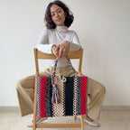 Macrame Tote-Medium | Concrete
