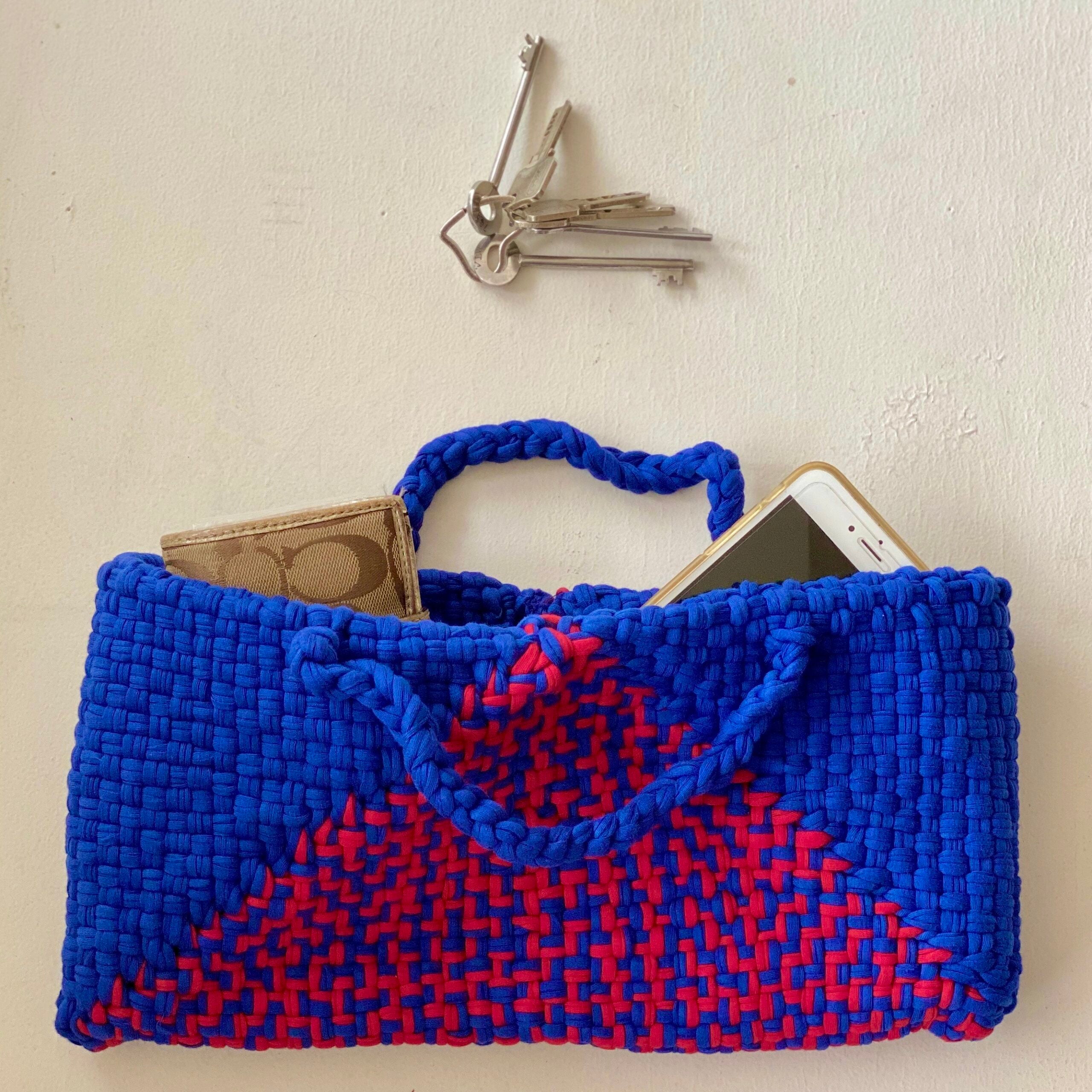Image of Clutch bag | Planter bag | Size: large | Royal Blue-Red