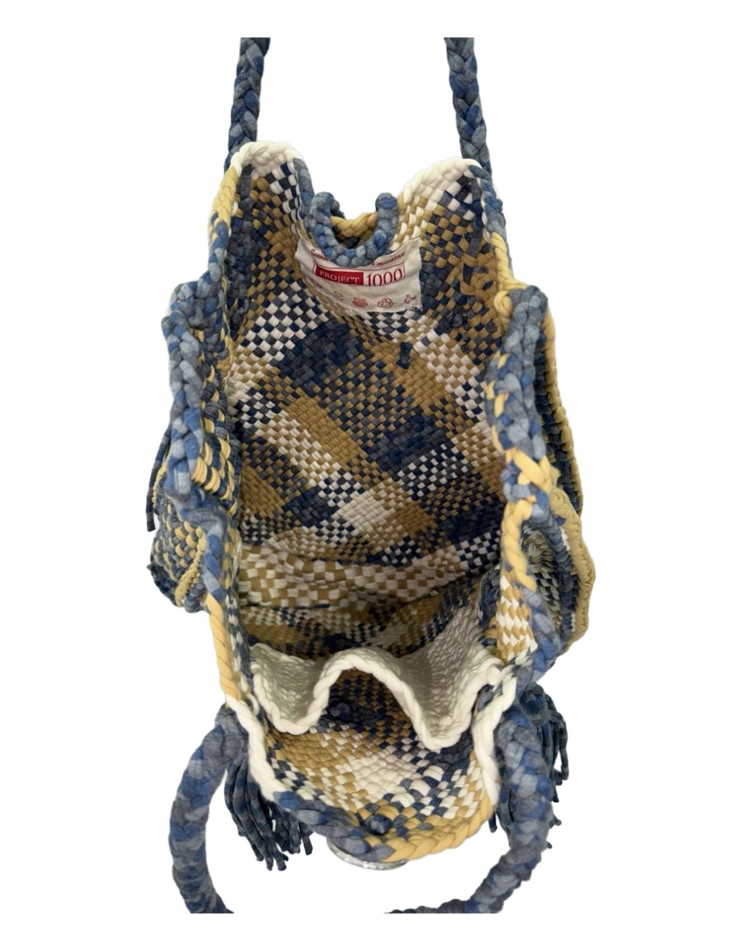 Image of Soft Tote | Hand Carry | Blue Beige Black