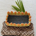 Rectangular Flower Basket | Powder Pink, Peach, Denim Blue