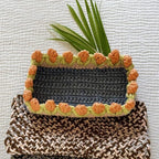 Rectangular Flower Basket | Powder Pink, Peach, Denim Blue