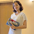 Crochet Clutch | Denim Blue,White,Red,Sky Blue,Olive