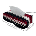 Tissue Box Cover Red Black White