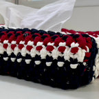 Tissue Box Cover Red Black White