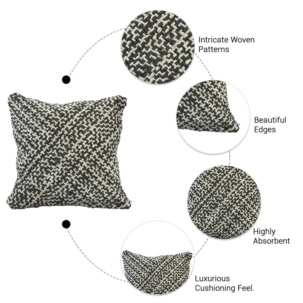 Square Cushion Cover Silver Grey
