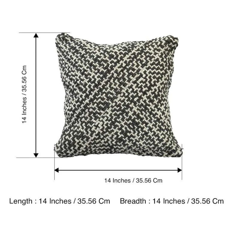 Image of Square Cushion Cover Silver Grey