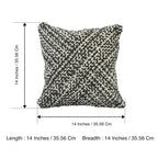 Square Cushion Cover Silver Grey