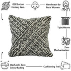 Square Cushion Cover Silver Grey