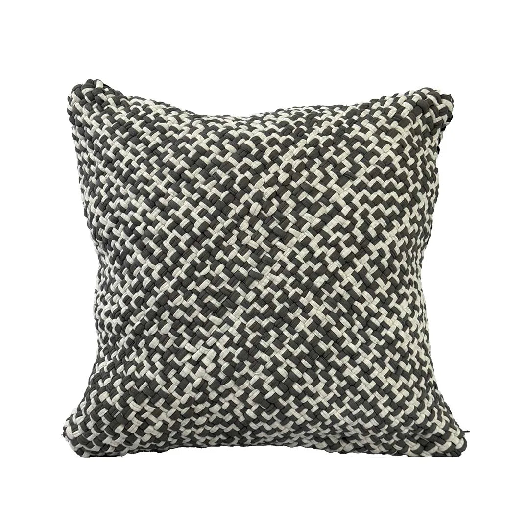 Image of Square Cushion Cover Silver Grey
