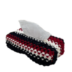 Tissue Box Cover Red Black White