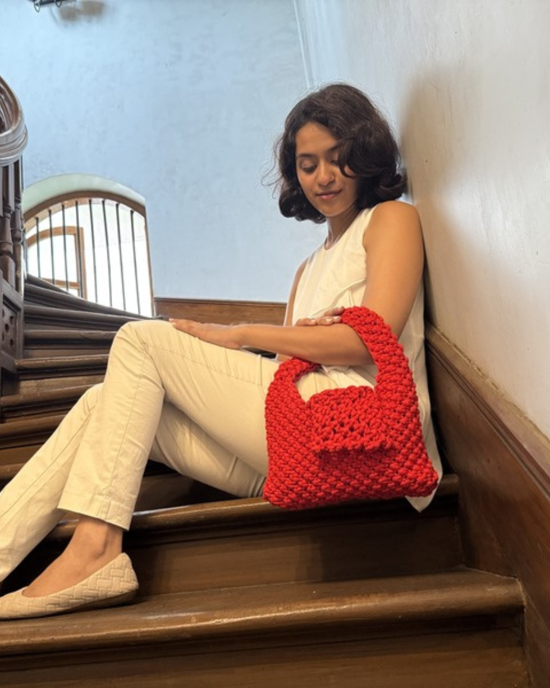 Image of Red Trellis Bag