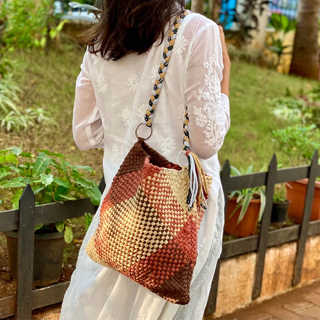 Image of Shoulder Tote Bags Brown Beige Chocolate Green Color Premium Collection | Shoulder carry