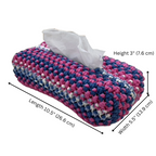 Tissue Box Cover Pink Royal Blue
