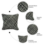 Square Cushion Cover Charcoal Black Silver Grey