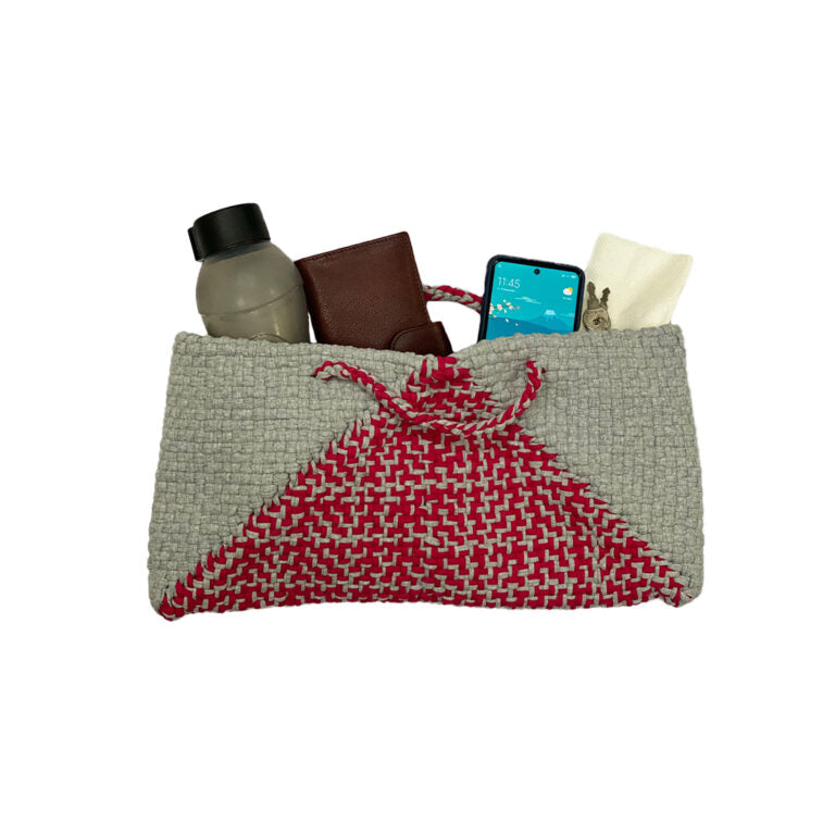 Image of Clutch bag | Planter bag | Size: large | Grey, Red