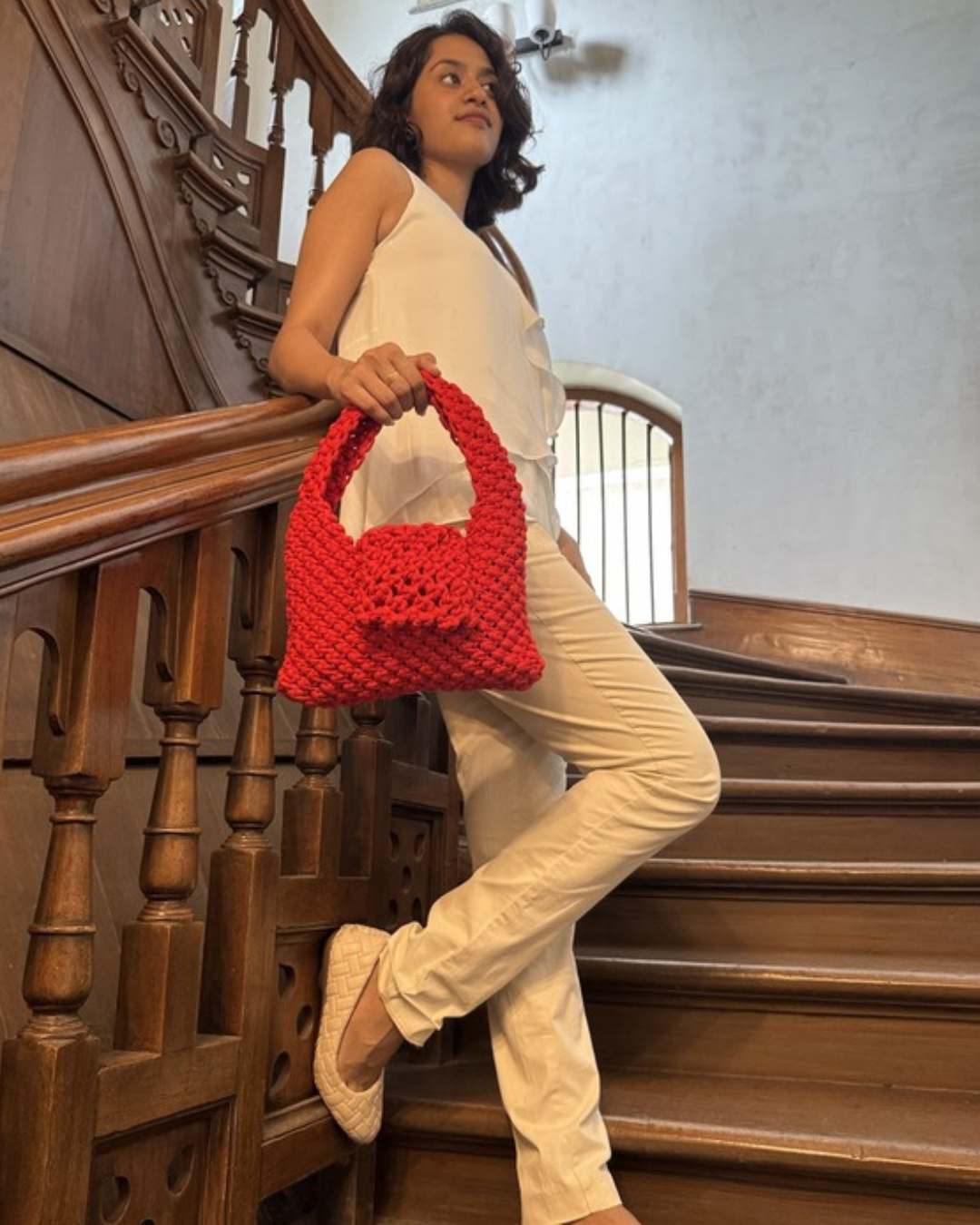 Image of Red Trellis Bag
