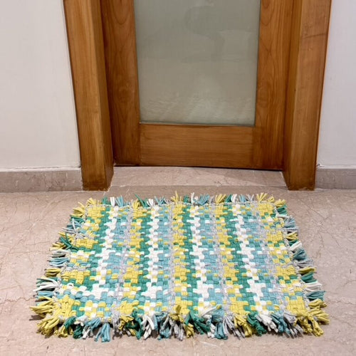 Bathroom Mat / Door Mat / Meditation Mat | Yellow, Green, Grey, White
