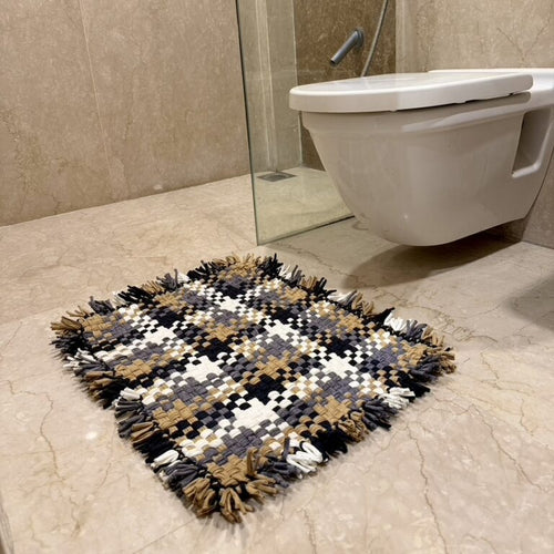 Bathroom Mat / Door Mat / Meditation Mat | Brown, Grey, Black, White