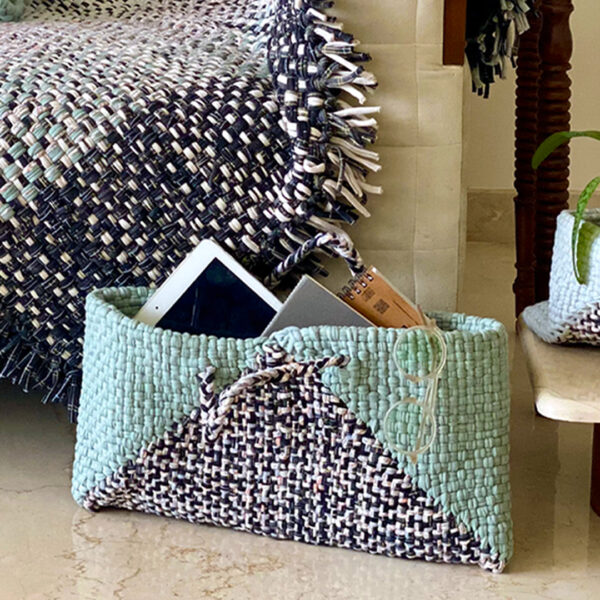 Image of Clutch bag | Planter bag | Size: large | Teal Charcoal