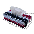 Tissue Box Cover Pink Black Grey