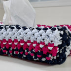 Tissue Box Cover Pink Black Grey