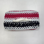 Tissue Box Cover Pink Black Grey