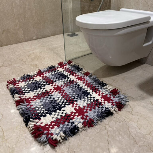 Bathroom Mat / Door Mat / Meditation Mat | Red, White, Grey, Black