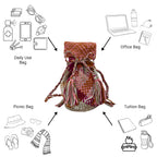 Backpack Salmon, Rust, Fuchsia, Greyish Brown | Shoulder carry