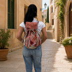 Backpack Salmon, Rust, Fuchsia, Greyish Brown | Shoulder carry