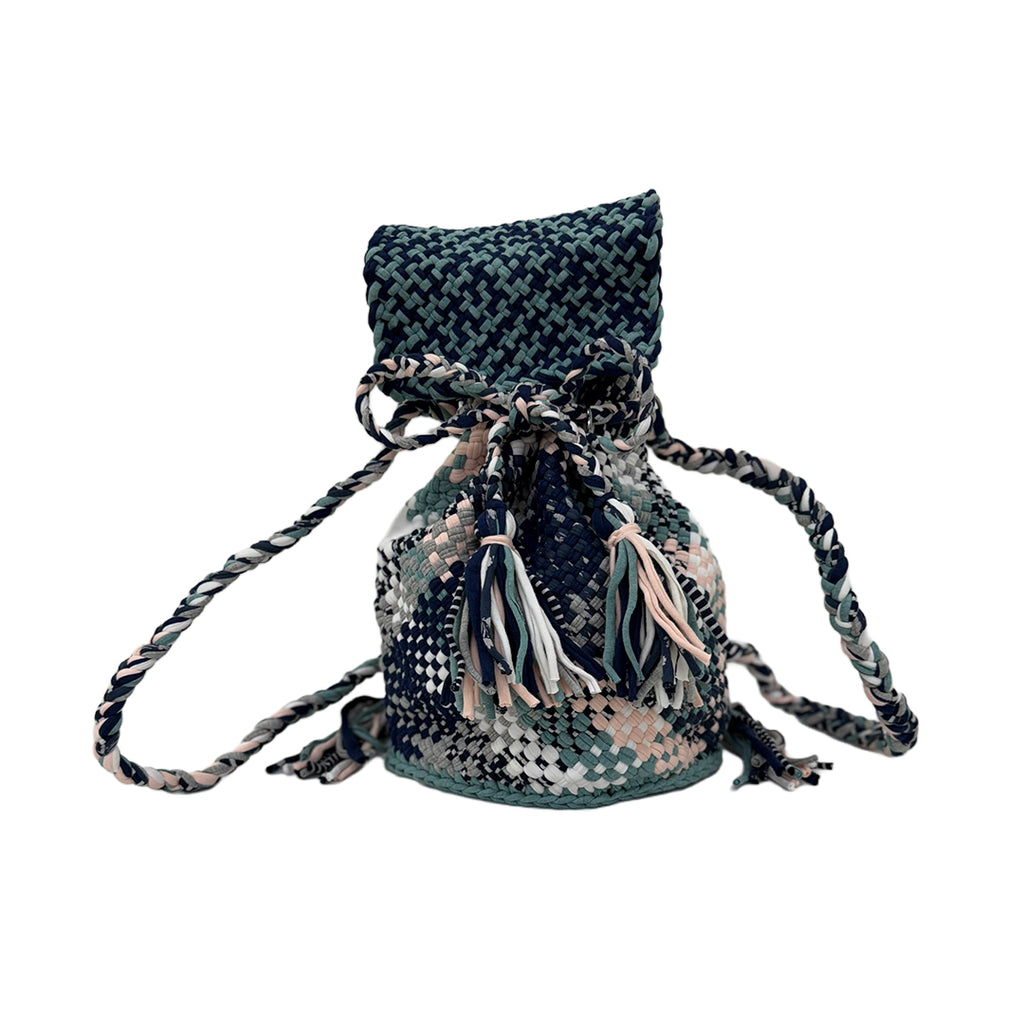 Backpack Navy Blue, Stone Blue, White | Shoulder carry