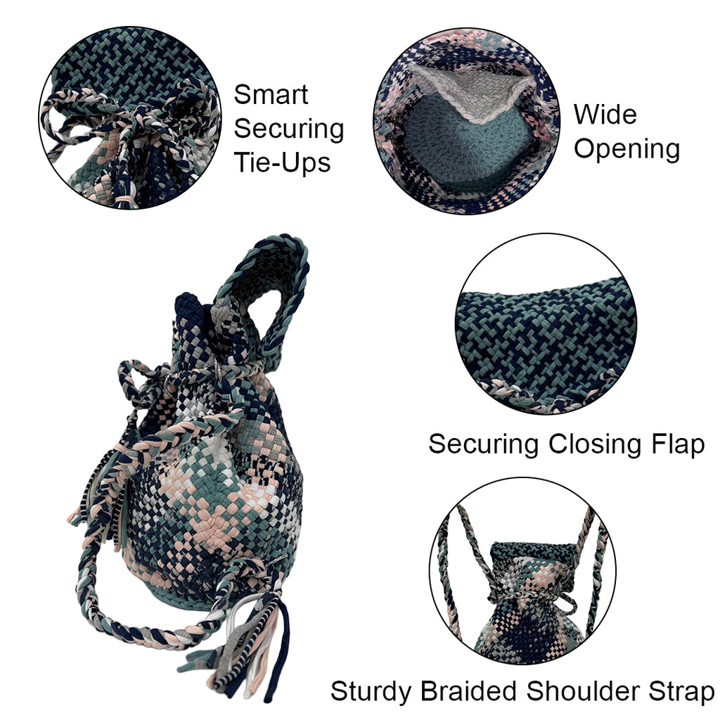 Backpack Navy Blue, Stone Blue, White | Shoulder carry