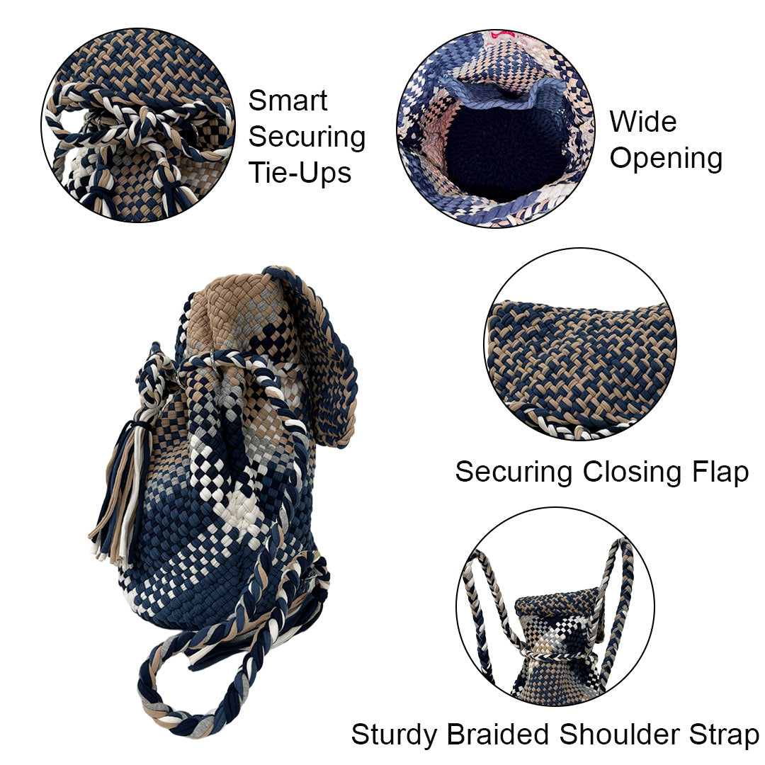 Backpack Blue, Beige, White, Grey | Shoulder carry