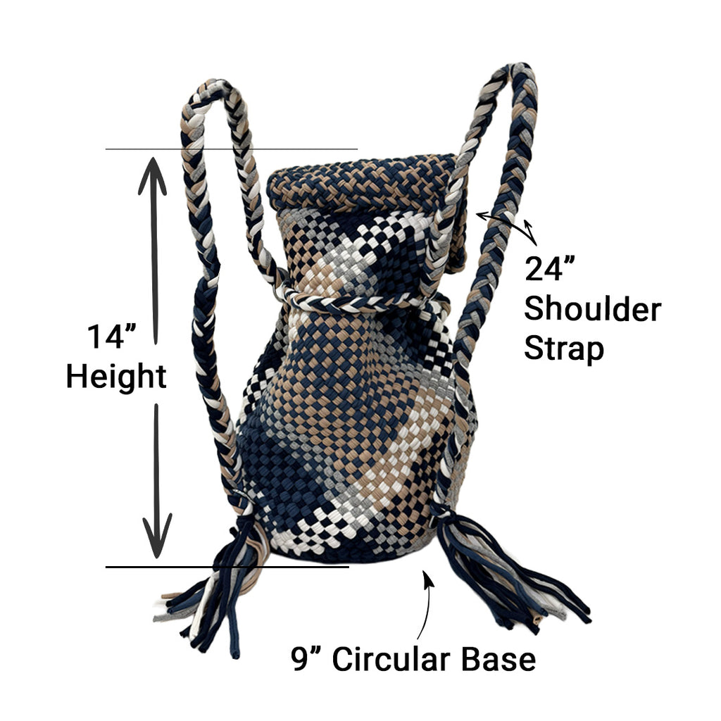 Backpack Blue, Beige, White, Grey | Shoulder carry
