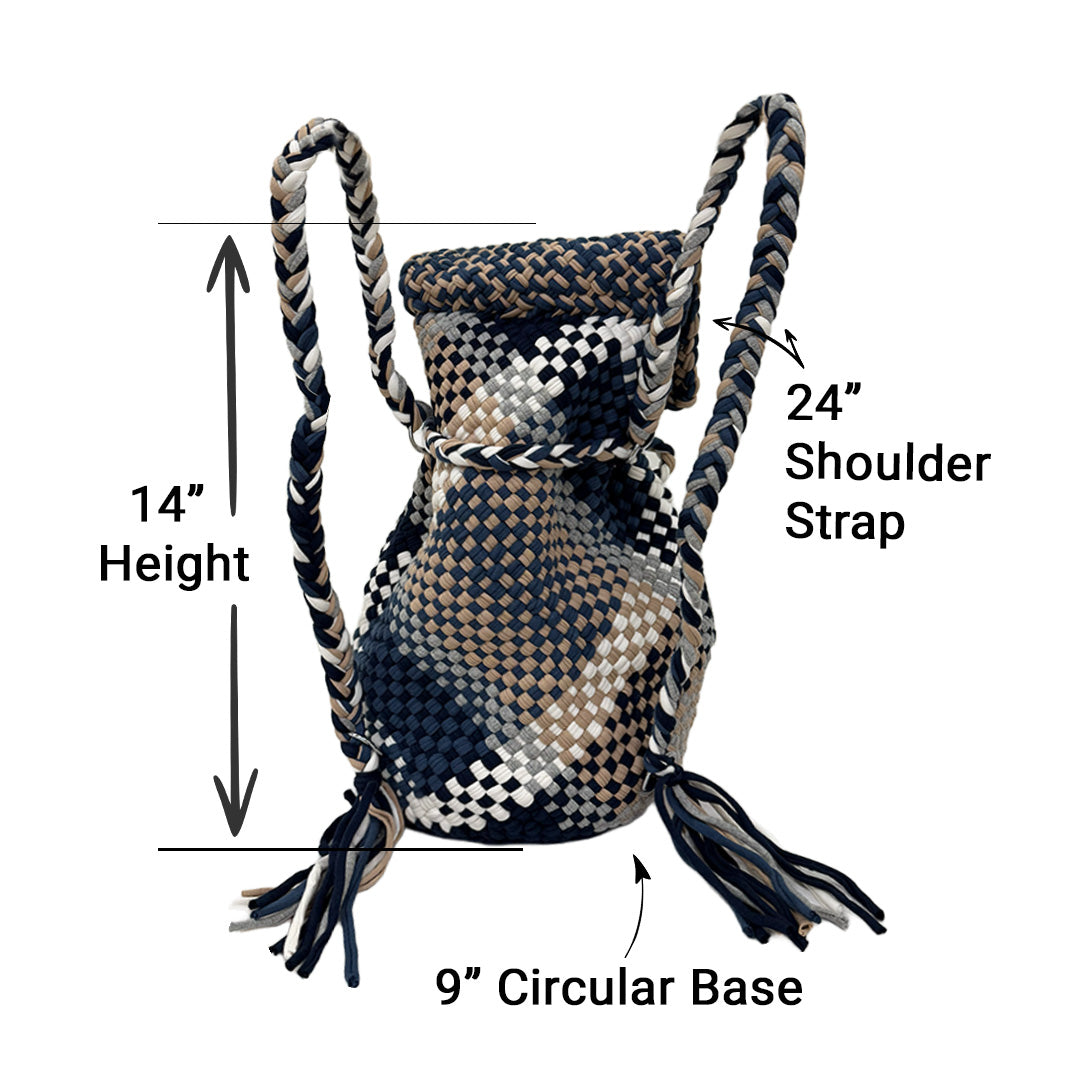 Backpack Blue, Beige, White, Grey | Shoulder carry