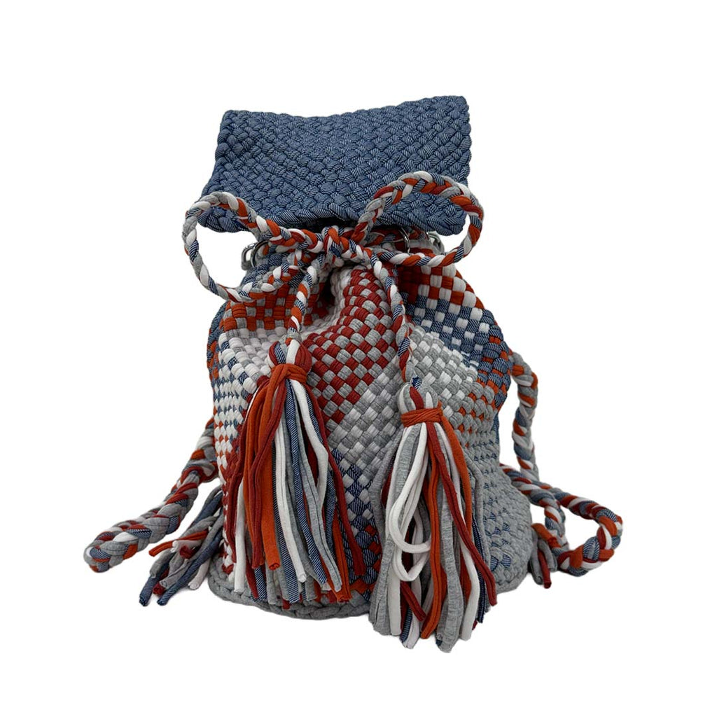 Backpack Grey, Brown, Stone Blue | Shoulder carry