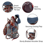 Backpack Grey, Brown, Stone Blue | Shoulder carry