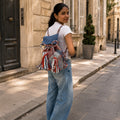 Backpack Grey, Brown, Stone Blue | Shoulder carry