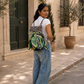 Backpack Emerald, Yellow, Navy Blue | Shoulder carry