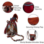 Backpack Hot Pink, Rust, White, Light Blue | Shoulder carry