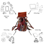 Backpack Hot Pink, Rust, White, Light Blue | Shoulder carry