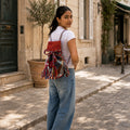 Backpack Hot Pink, Rust, White, Light Blue | Shoulder carry