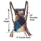 Backpack Cobalt, White, Brown | Shoulder carry